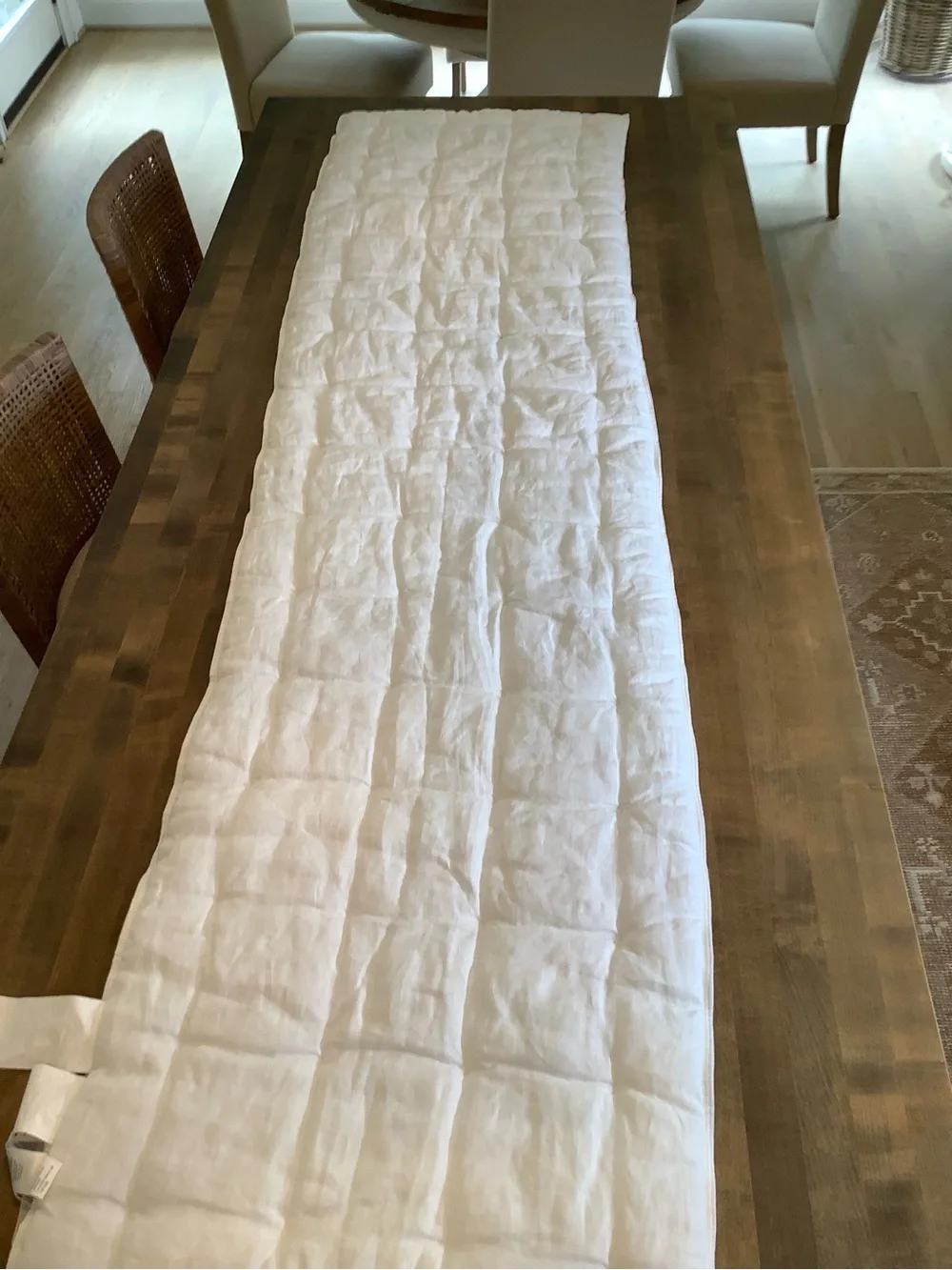 NWT West Elm quilted white sofa overlay ❤️❤️❤️❤️